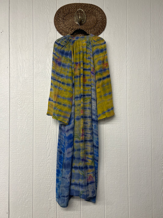 Crepe Sari Woodstock Duster Dress 0226 020