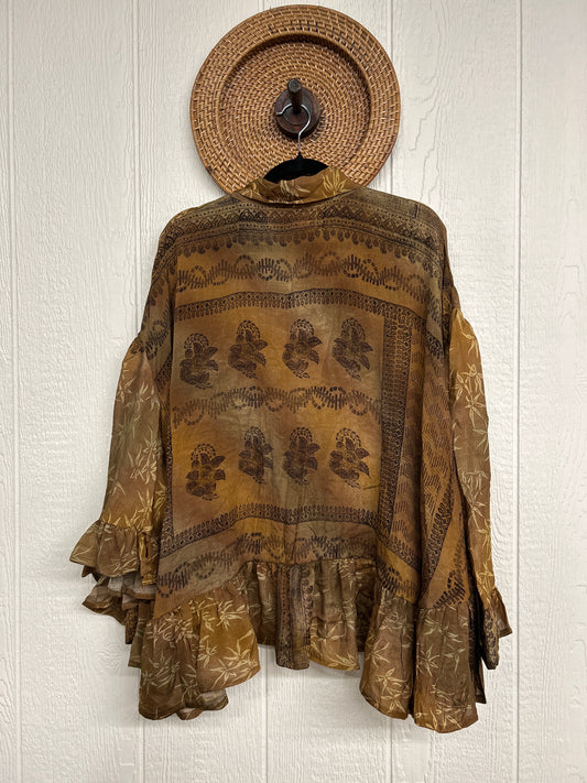 Crepe Sari Wild Rose Top 1225 071