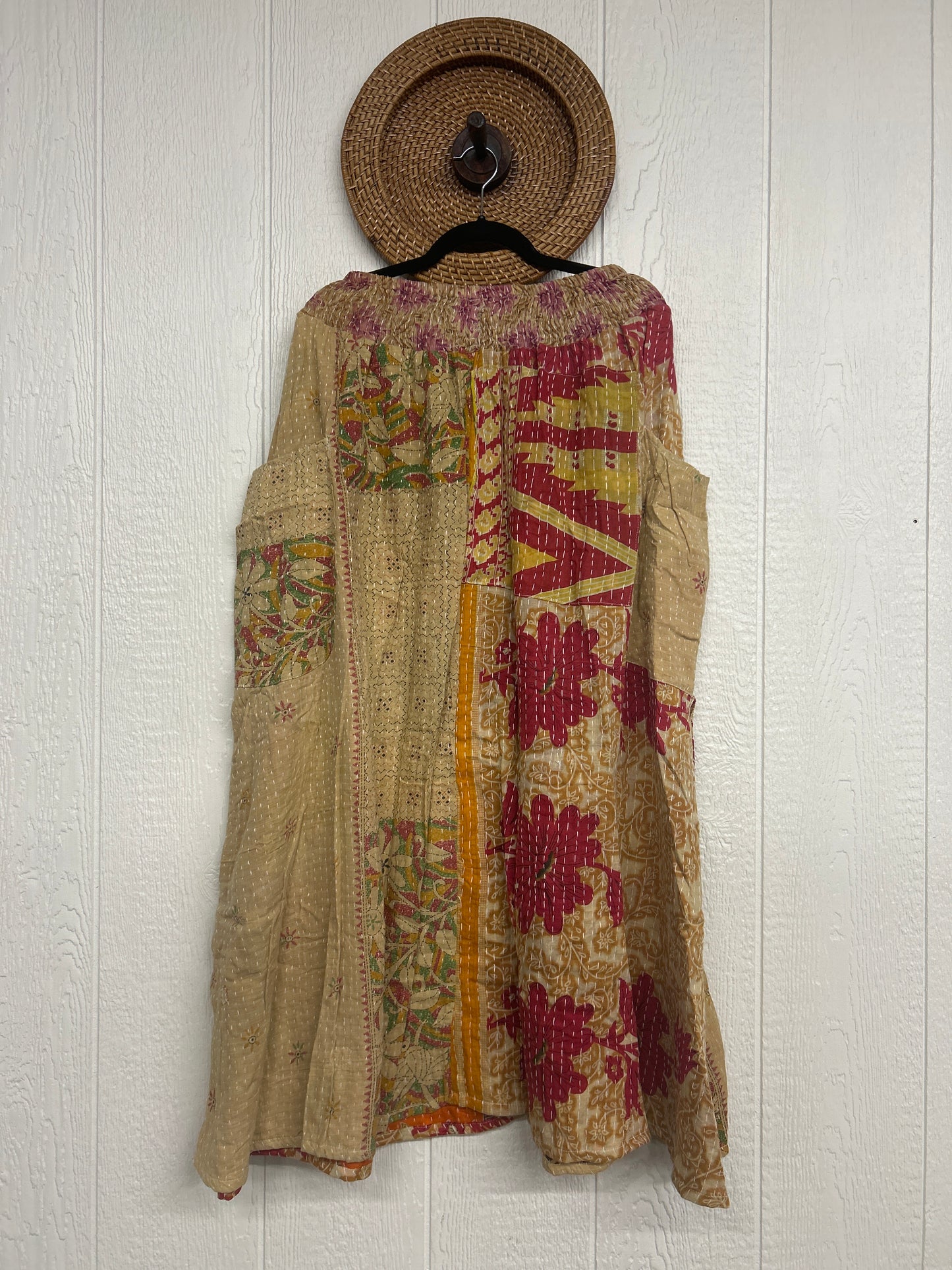 Pareo Kantha Butterfly Cargo Skirt 0426 242