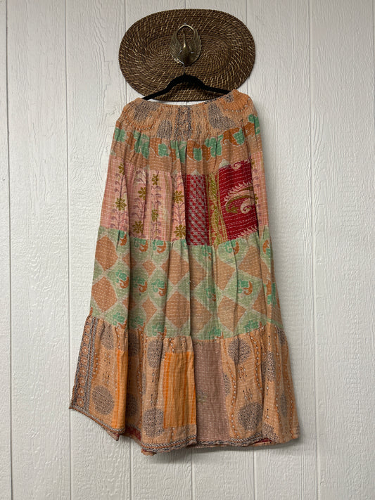 Pareo Kantha Lotus Maxi Skirt 0826 141