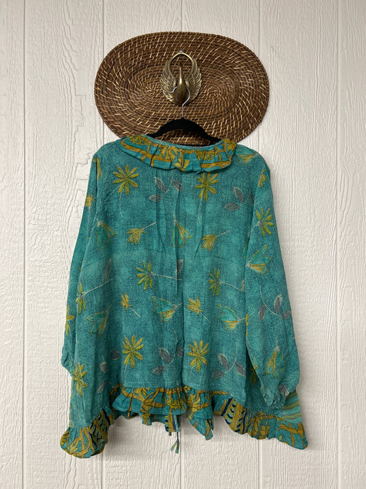 Crepe Sari Ruffle Daisy Blouse 0226 065