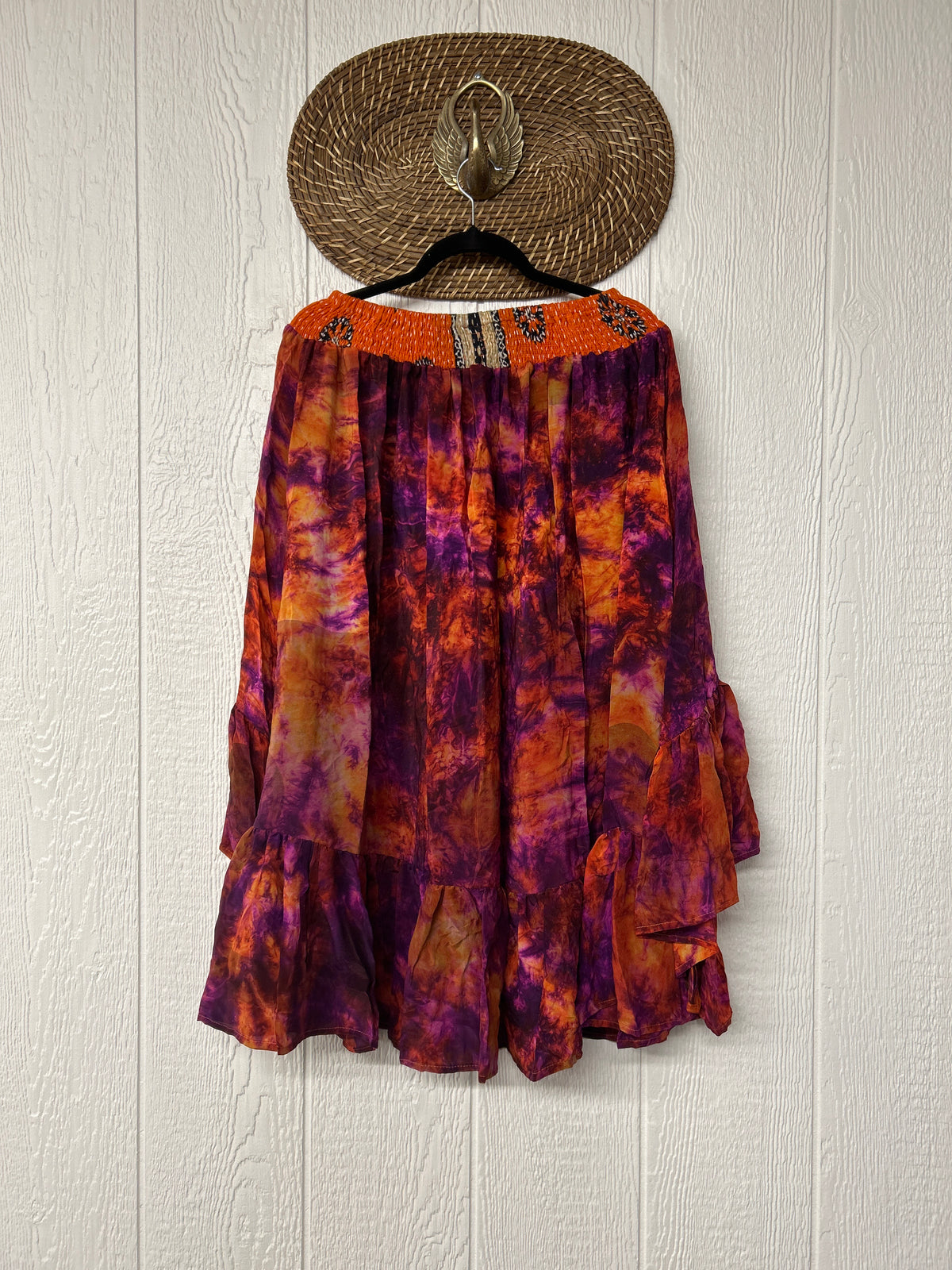 Crepe Sari Dahlia Skirt 1026 062