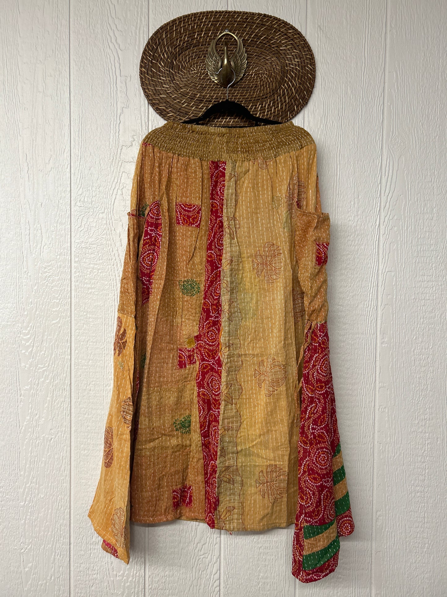 Pareo Kantha Butterfly Cargo Skirt 0426 049
