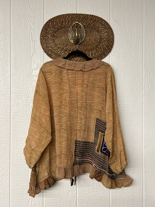 Crepe Sari Ruffle Daisy Blouse 0226 046