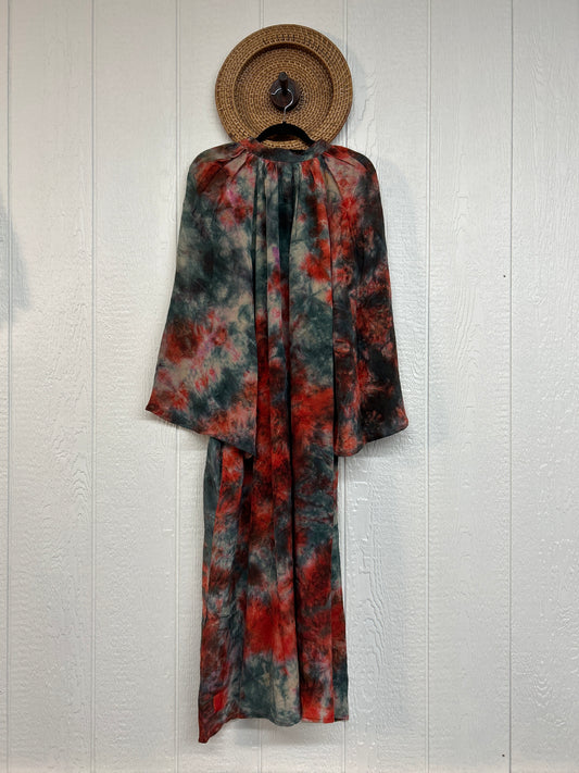 Crepe Sari Woodstock Duster Dress 0226 189