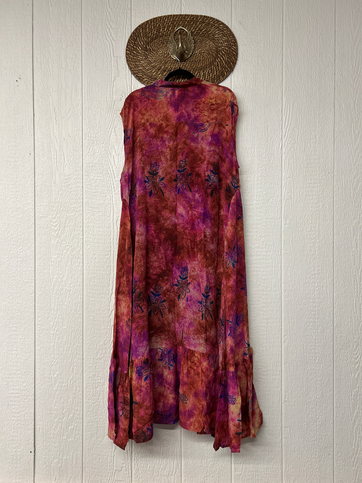 Crepe Sari Summer Dahlia Duster 0726 036