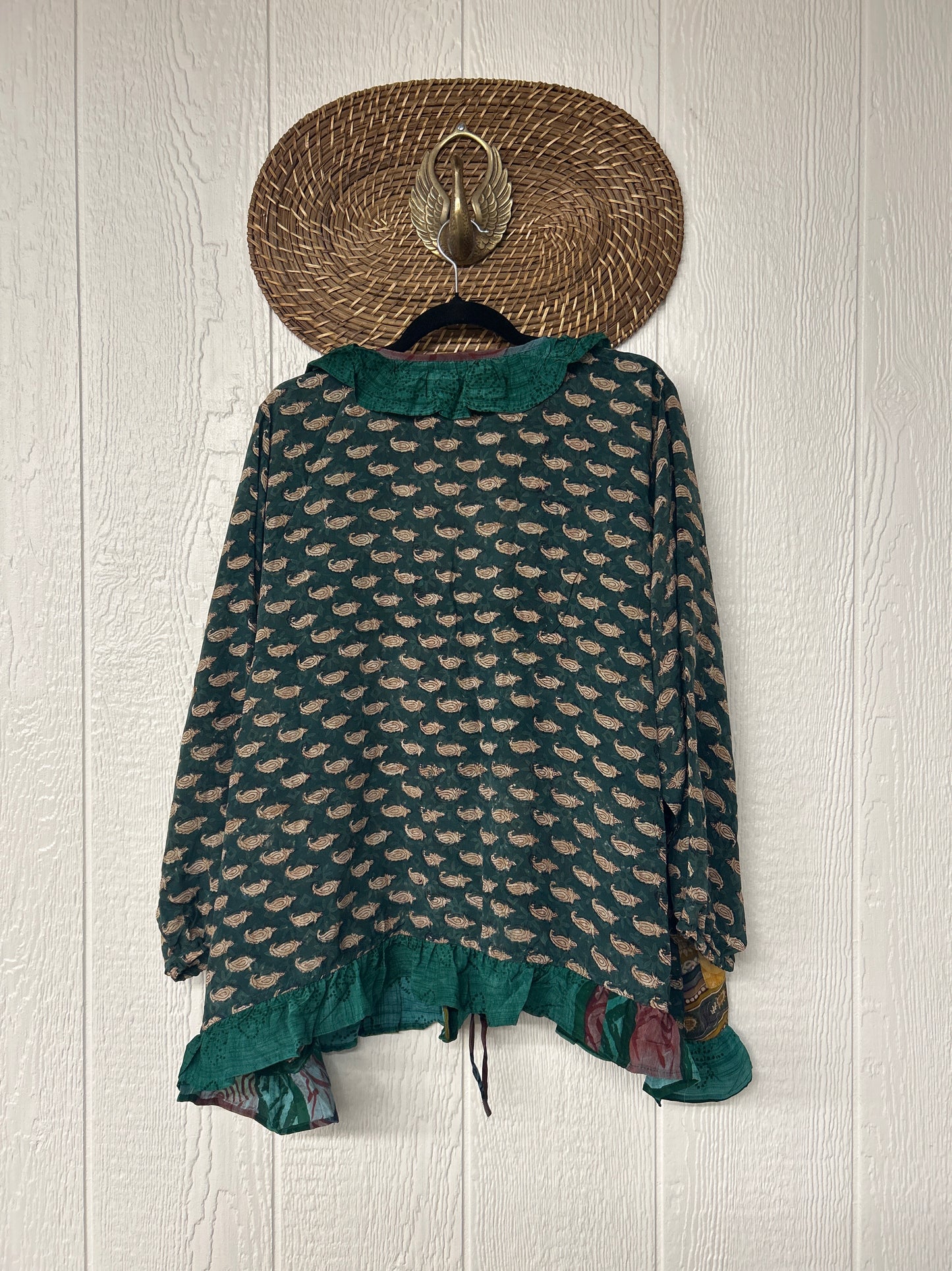 Crepe Sari Ruffle Daisy Blouse 0226 249