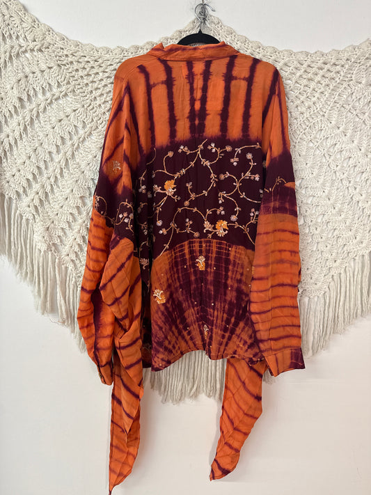 Crepe Sari Nirvana Button-Down L0626 001