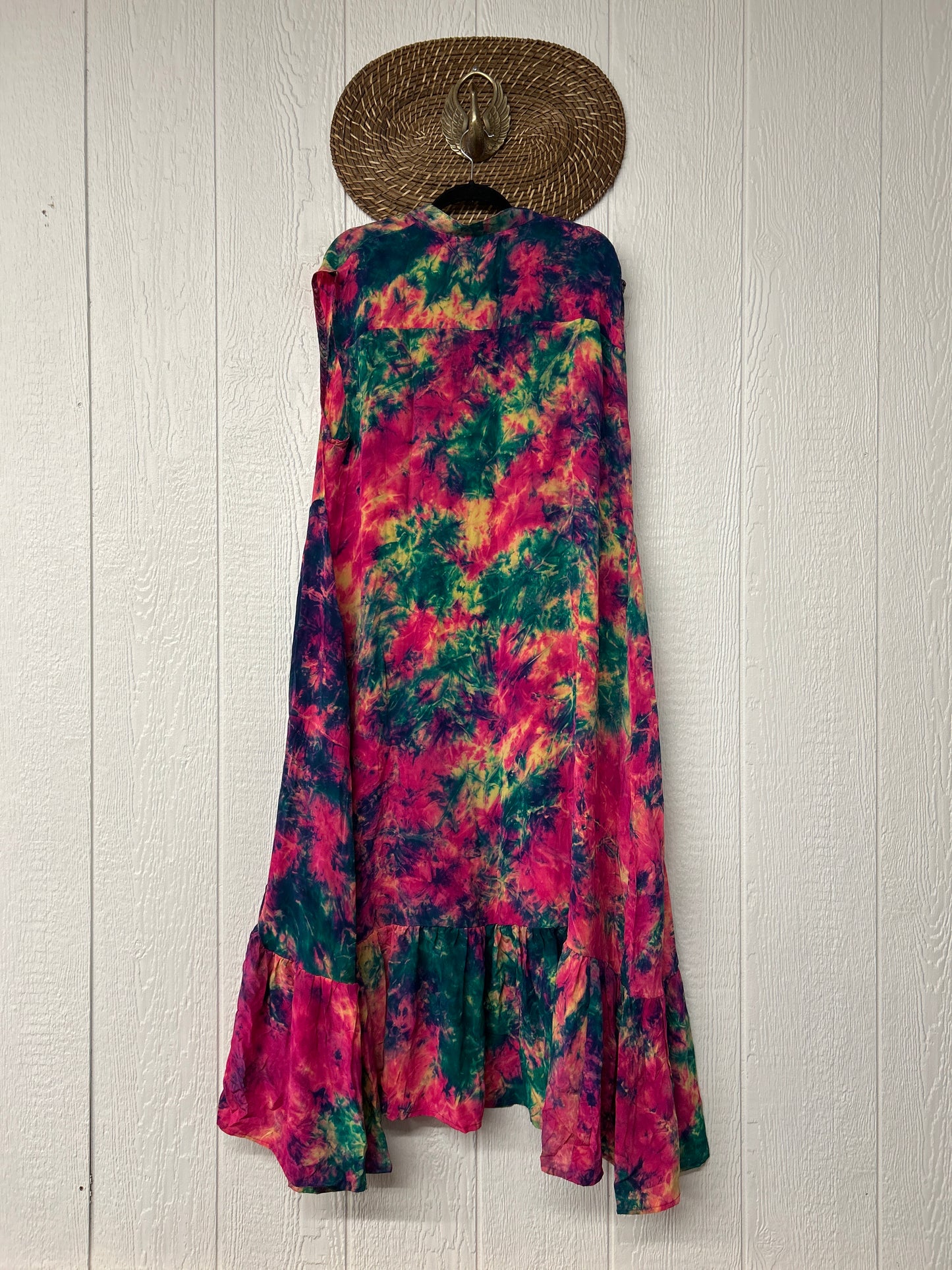 Crepe Sari Summer Dahlia Duster 0726 016