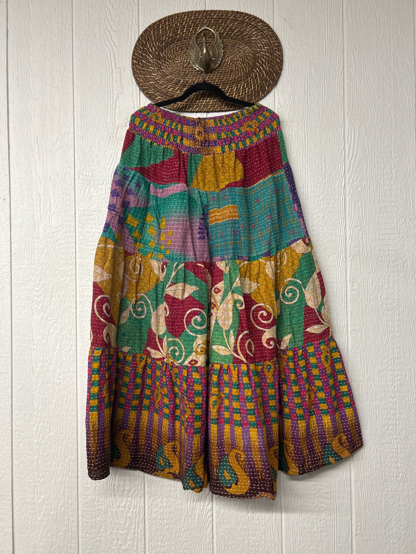 Pareo Kantha Lotus Maxi Skirt 0826 119