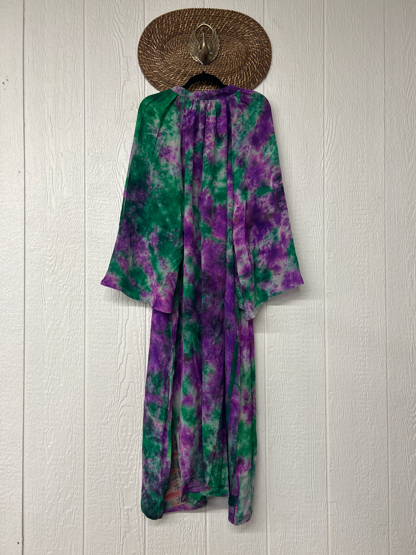 RETAIL Crepe Sari Woodstock Duster Dress 0226 257
