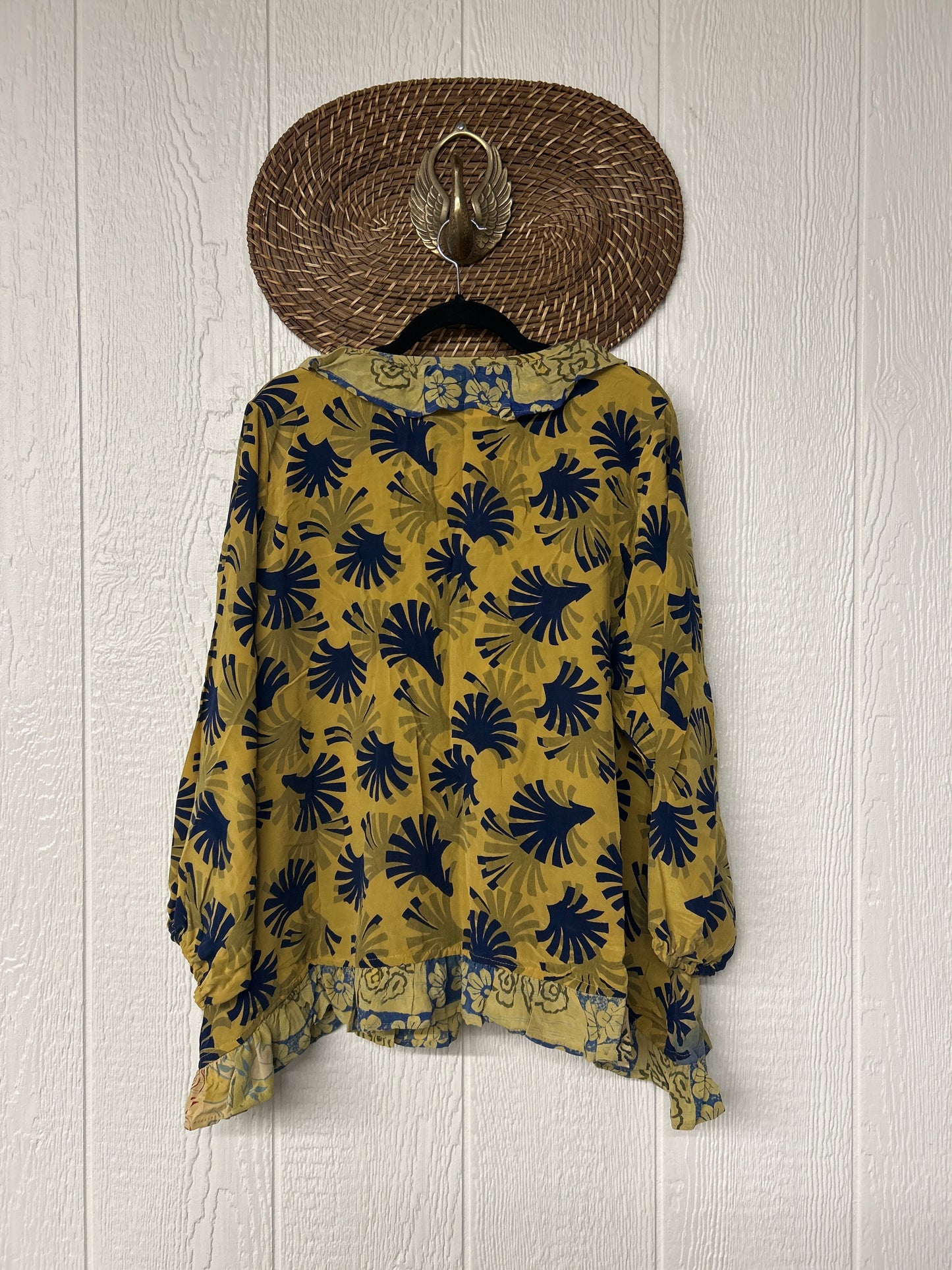 Crepe Sari Ruffle Daisy Blouse 0226 227