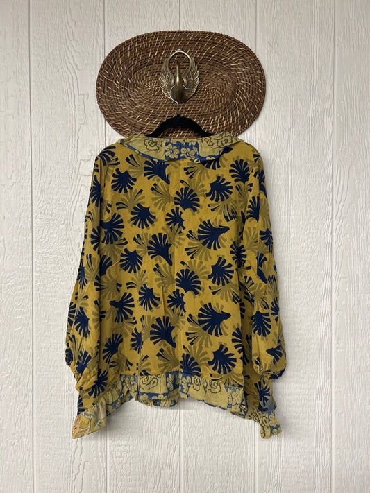 Crepe Sari Ruffle Daisy Blouse 0226 227