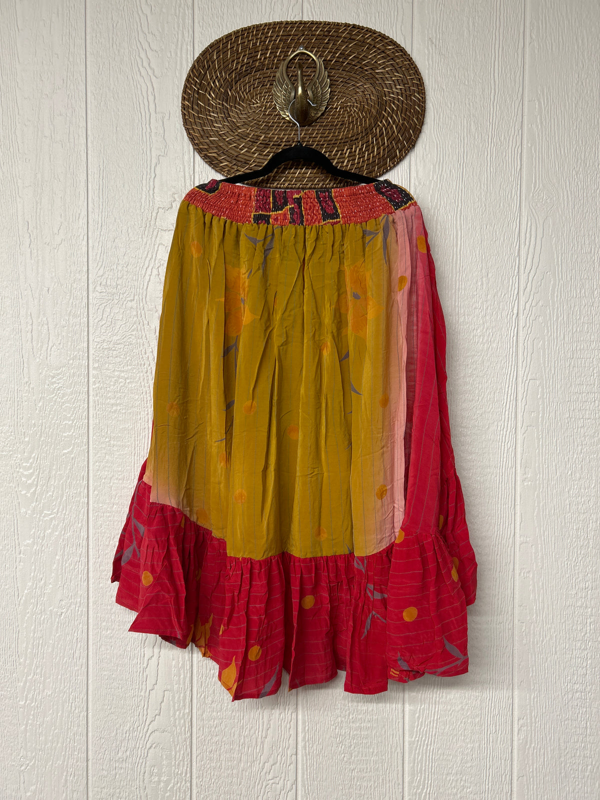 Crepe Sari Dahlia Skirt 1026 005