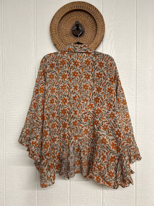 Crepe Sari Wild Rose Top 1225 077