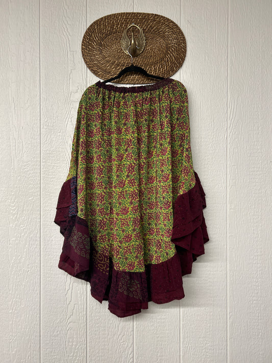 Crepe Wild Rose Skirt 1025 029