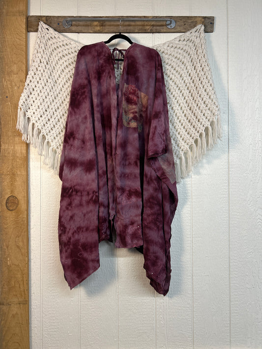 Crepe Sari Orchid Kimono 0626 276