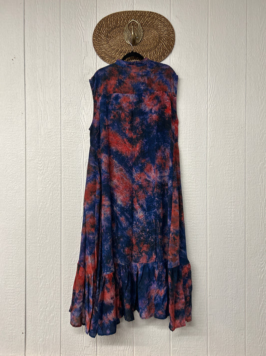 Crepe Sari Summer Dahlia Duster 0726 096