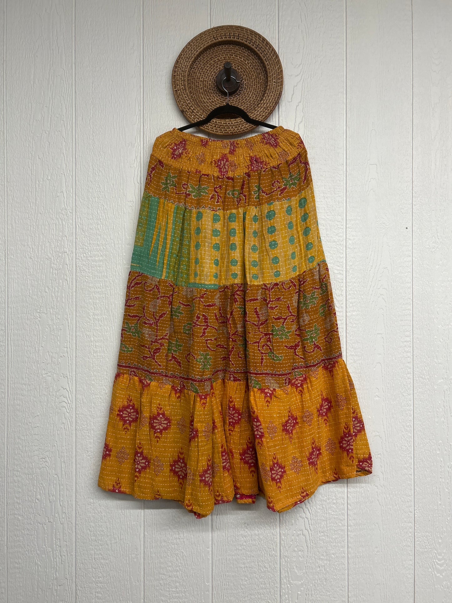 Pareo Kantha Lotus Maxi Skirt 0826 272