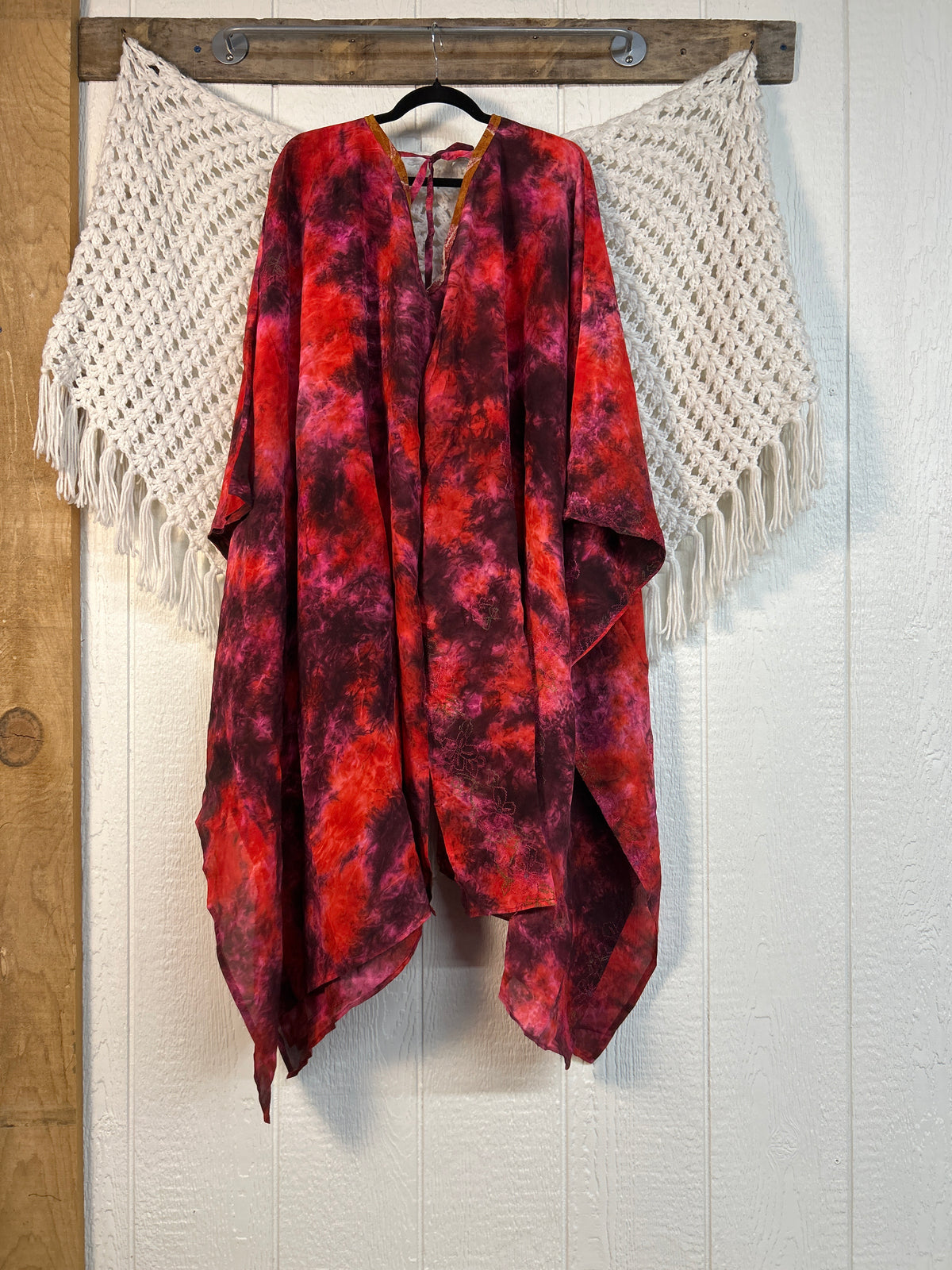 Crepe Sari Orchid Kimono 0626 167