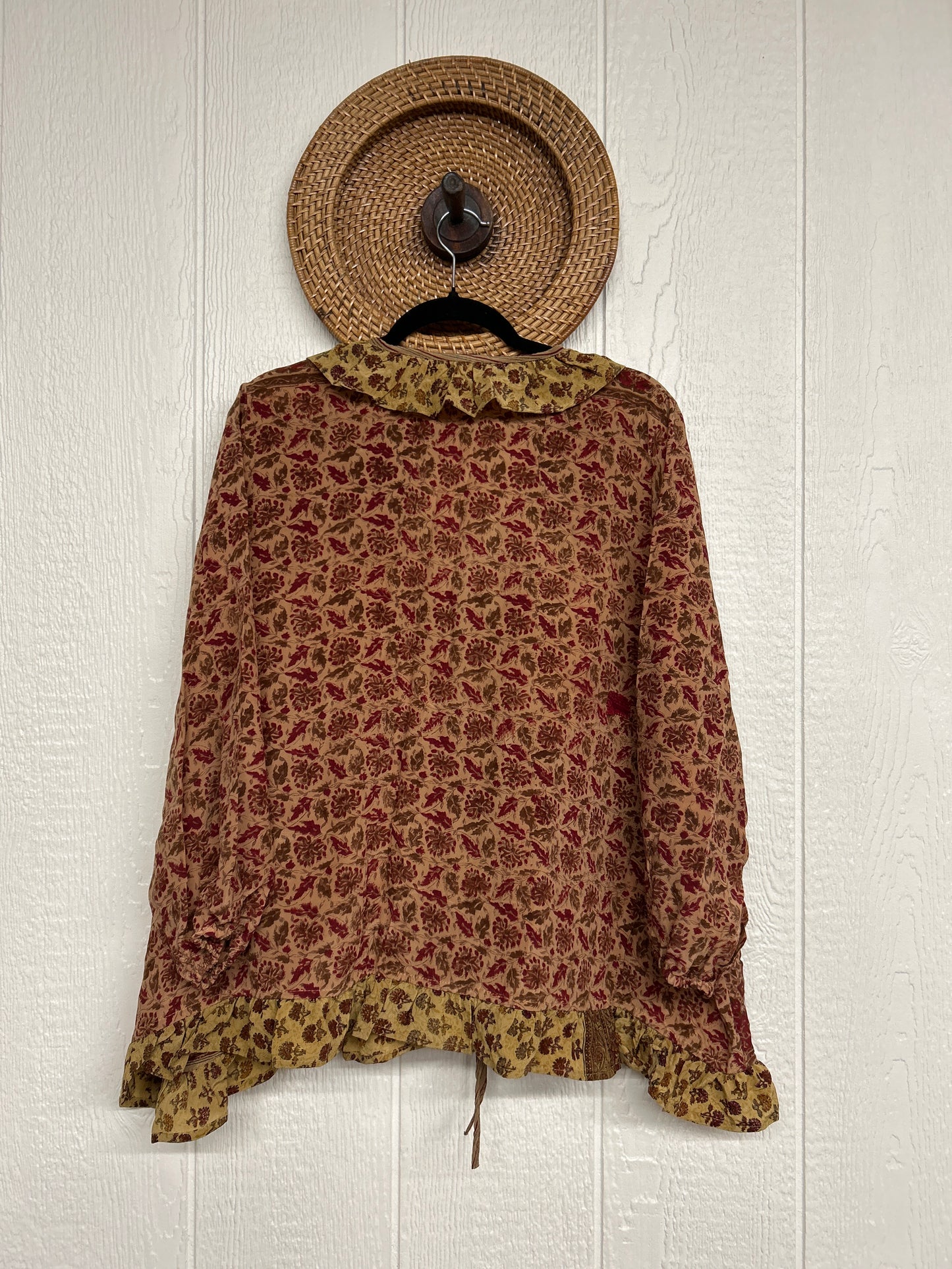 Crepe Sari Ruffle Daisy Blouse 0226 159