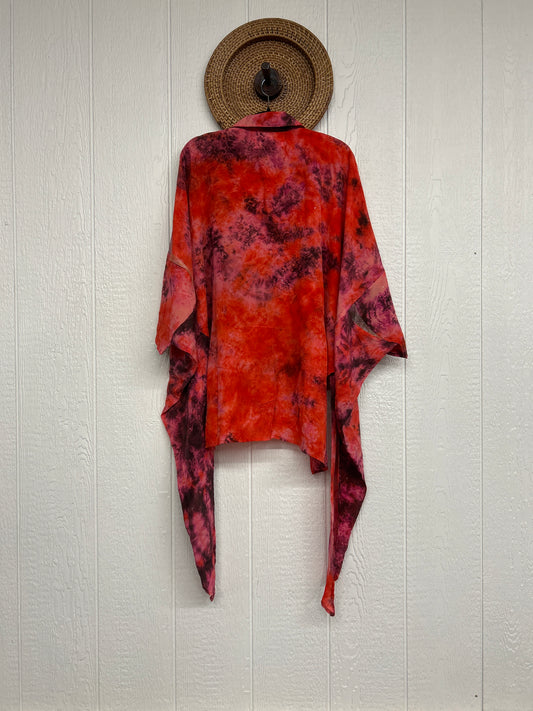Crepe Sari Summer Nirvana Button Down 0626 119