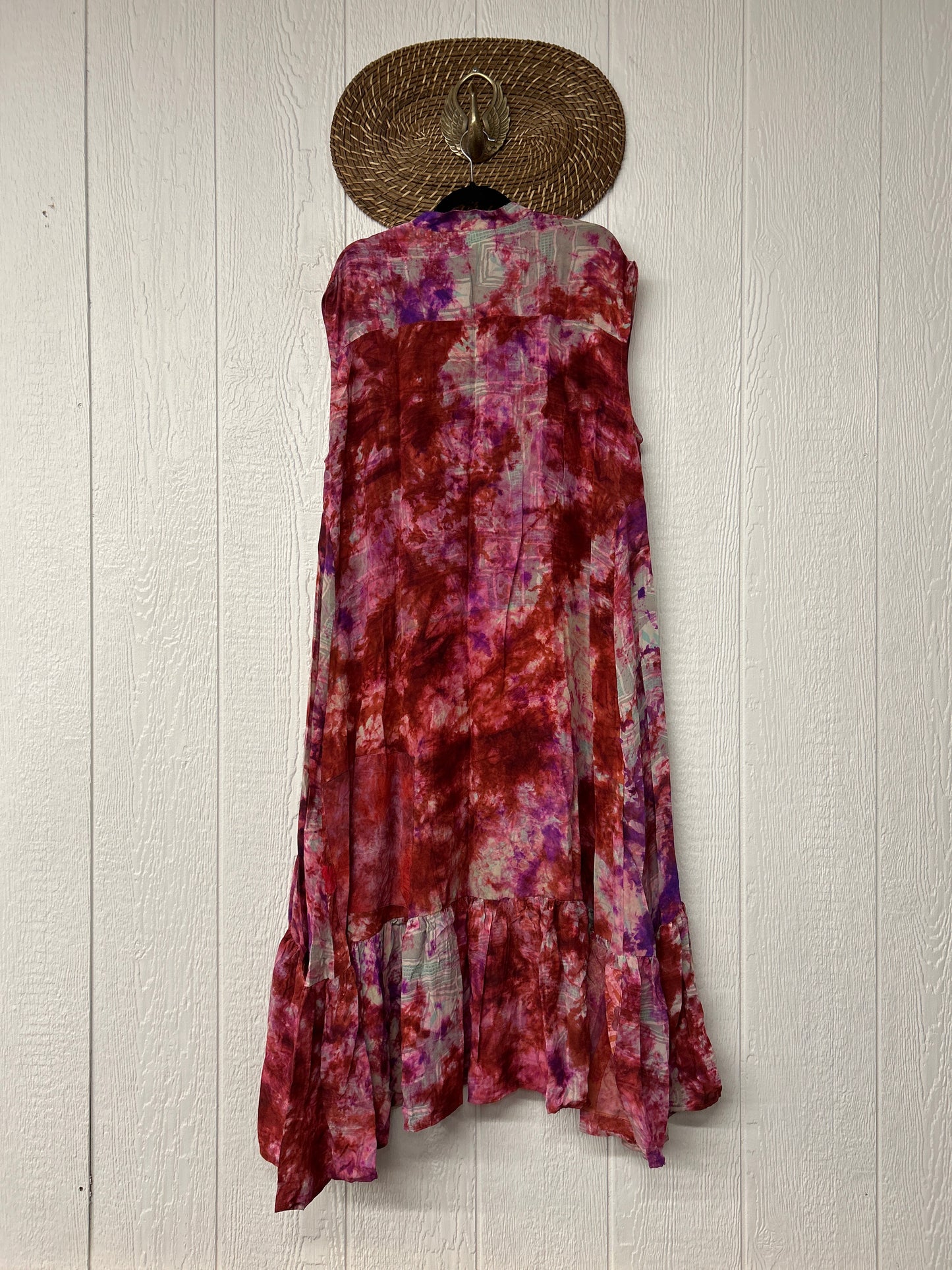 Crepe Sari Summer Dahlia Duster 0726 025