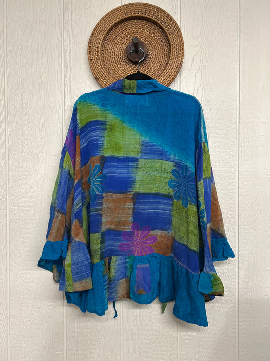 Crepe Sari Wild Rose Top 1225 082