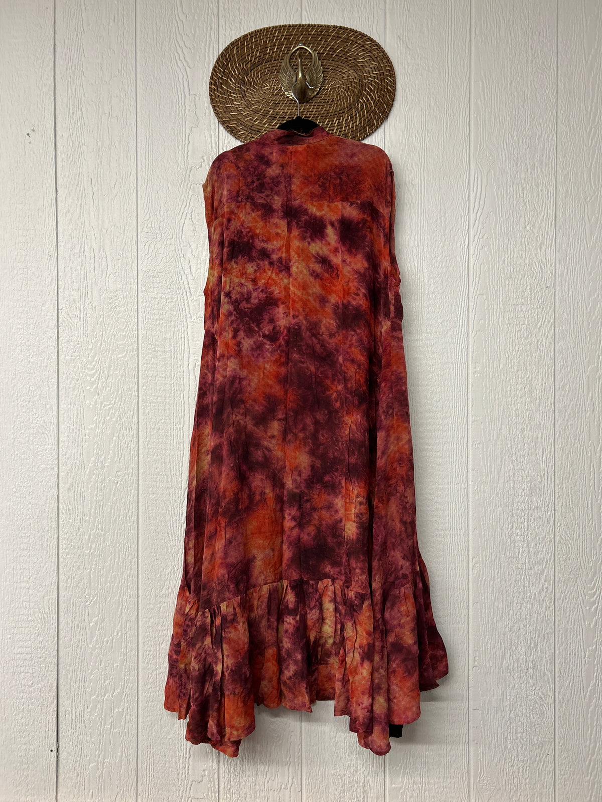 Crepe Sari Summer Dahlia Duster 0726 068