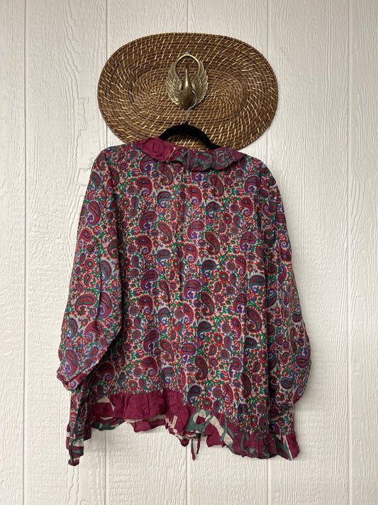 Crepe Sari Ruffle Daisy Blouse 0226 030