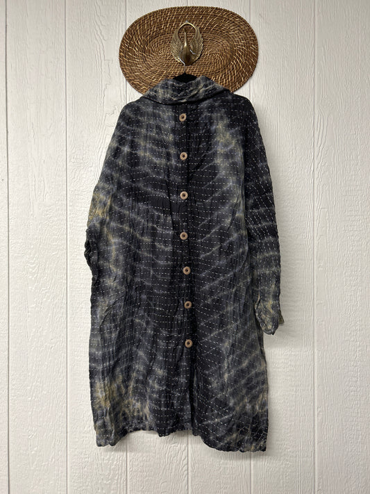 Aura Edit Koverlet Button Down Trench Coat 1026 012