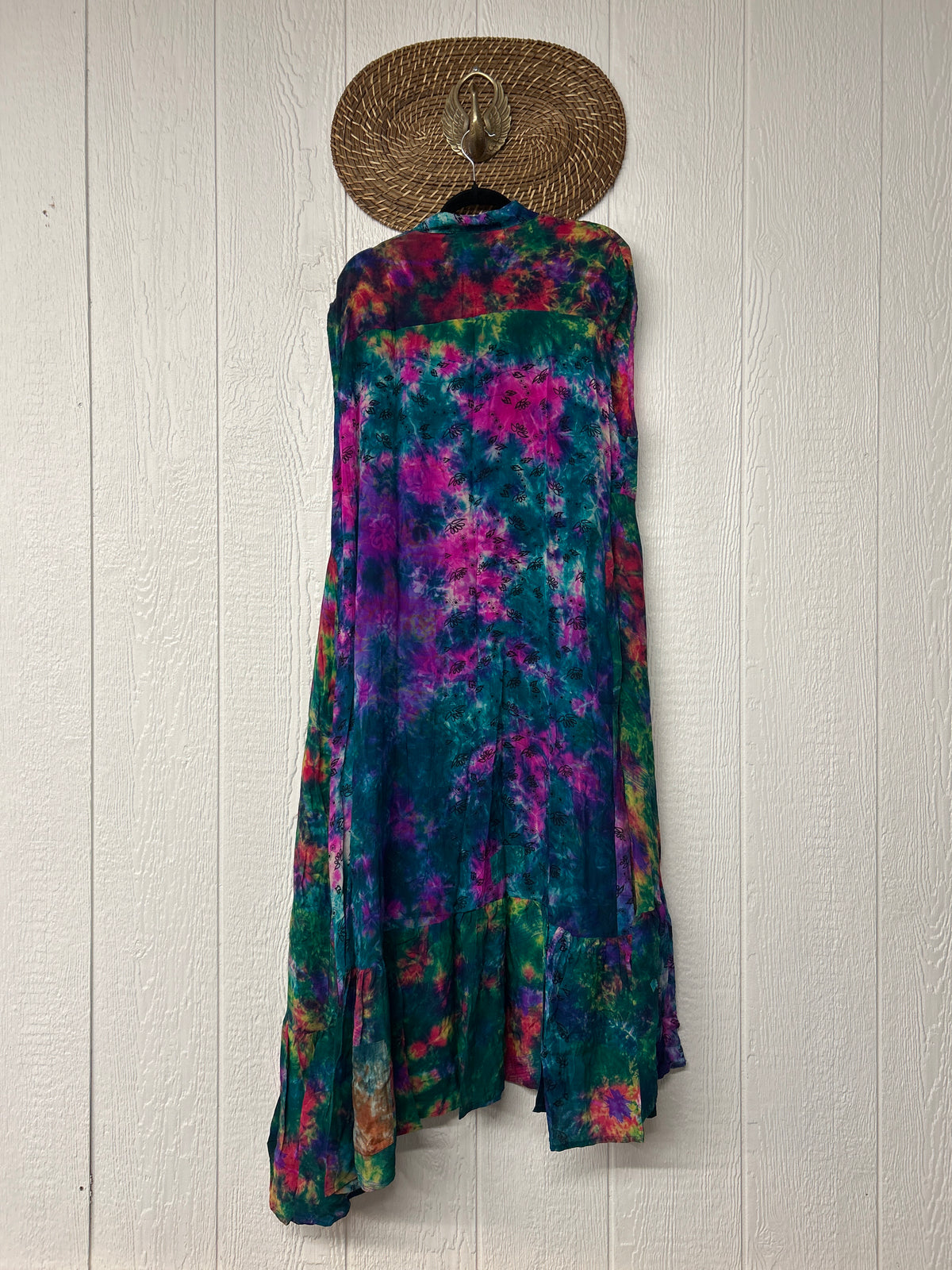 Crepe Sari Summer Dahlia Duster 0726 045