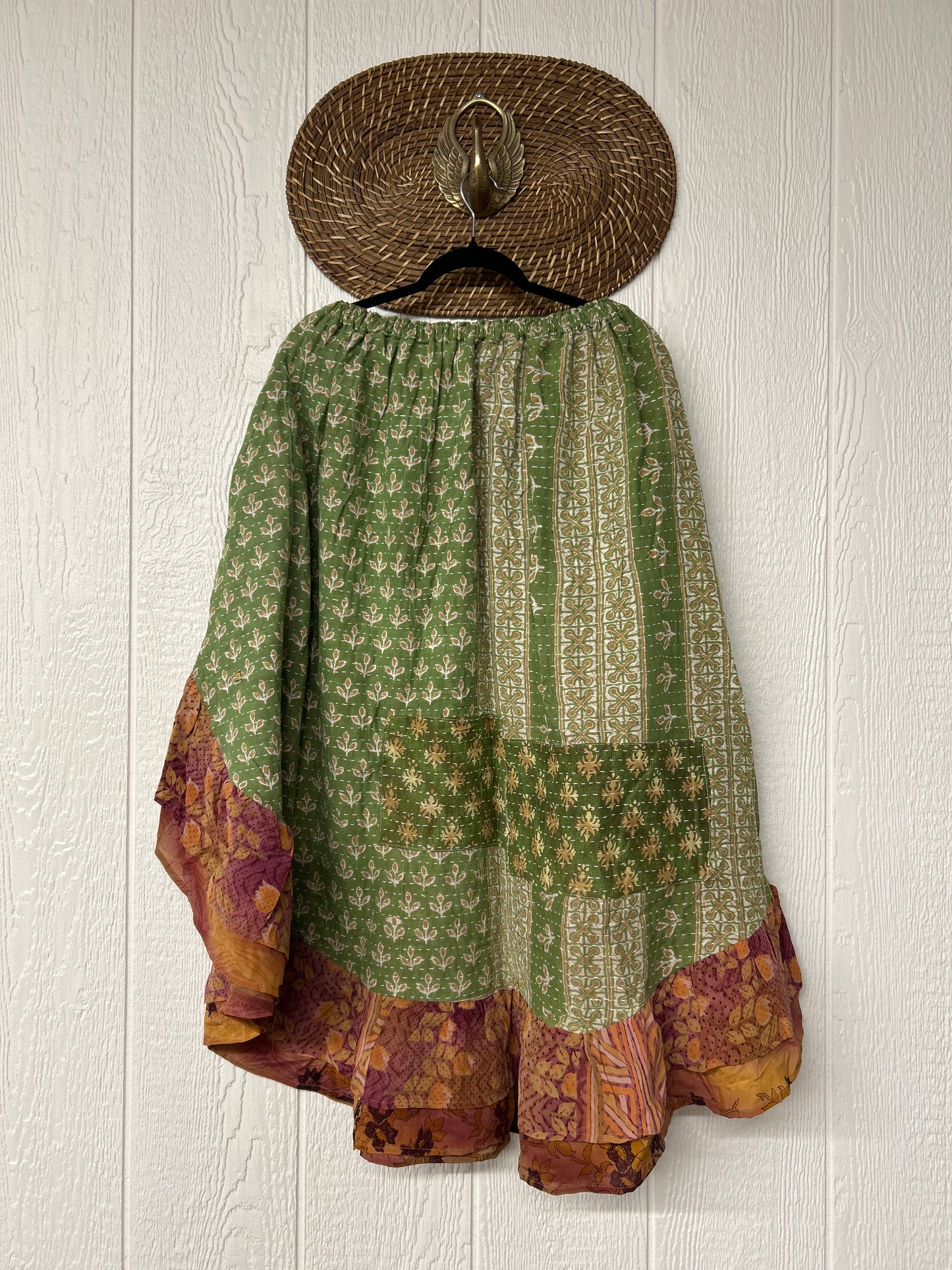 Pareo Kantha Wild Rose Skirt 0426 021