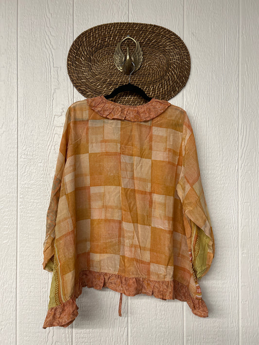 Crepe Sari Ruffle Daisy Blouse 0226 040