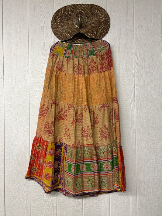 Pareo Kantha Lotus Maxi Skirt 0826 147