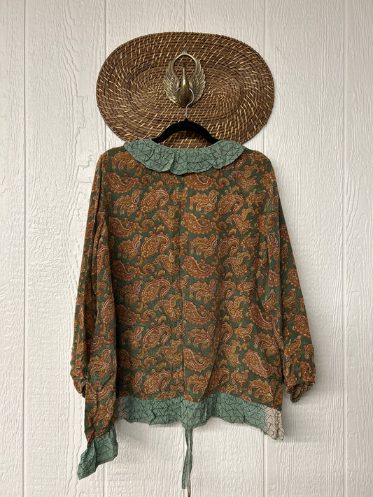 Crepe Sari Ruffle Daisy Blouse 0226 043