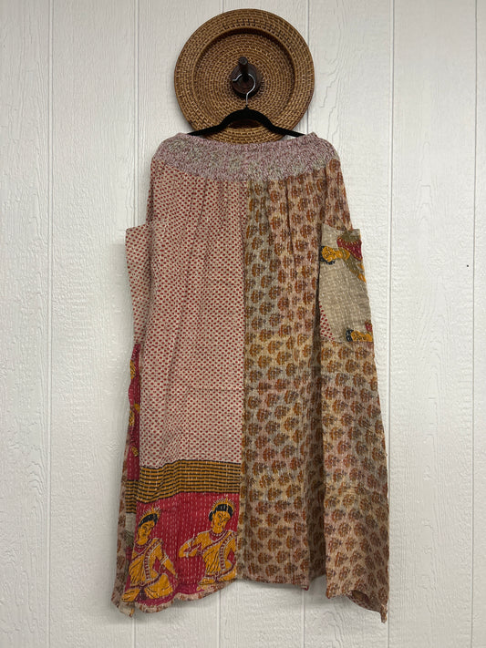 Pareo Kantha Butterfly Cargo Skirt 0426 190