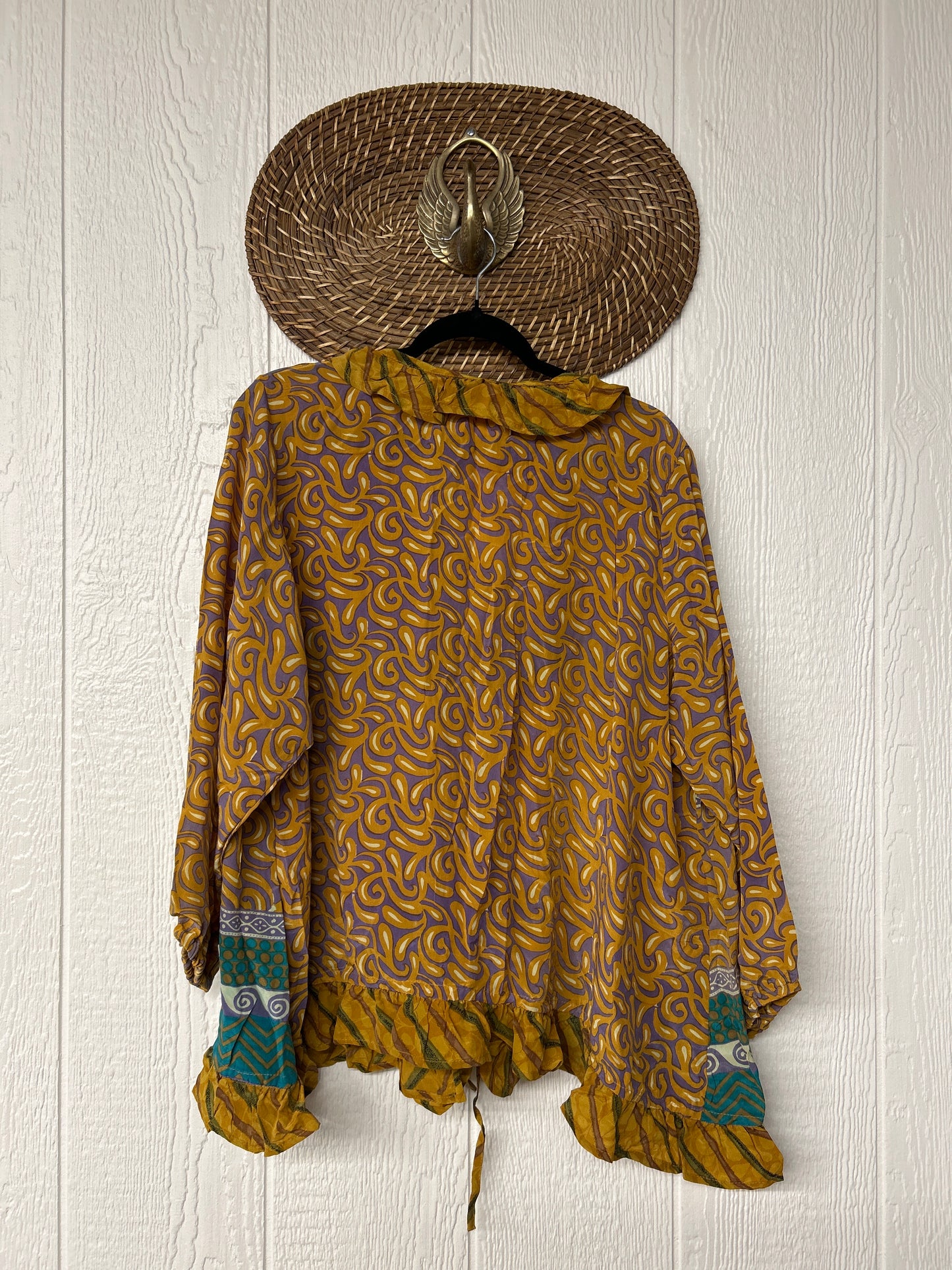 Crepe Sari Ruffle Daisy Blouse 0226 008