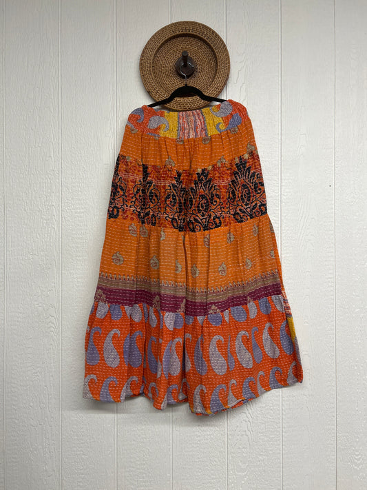 Pareo Kantha Lotus Maxi Skirt 0826 042