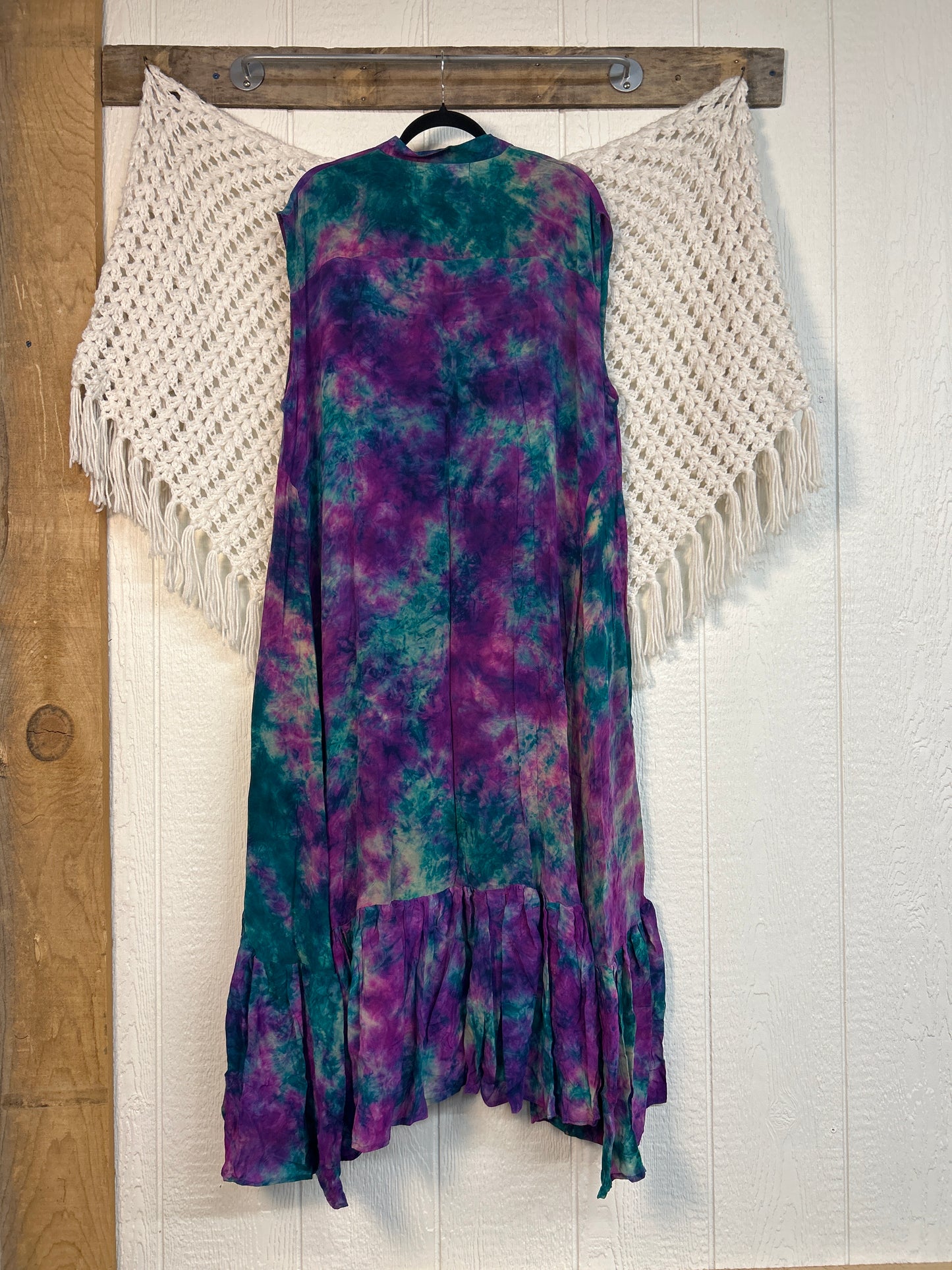 Crepe Sari Summer Dahlia Duster 0726 215