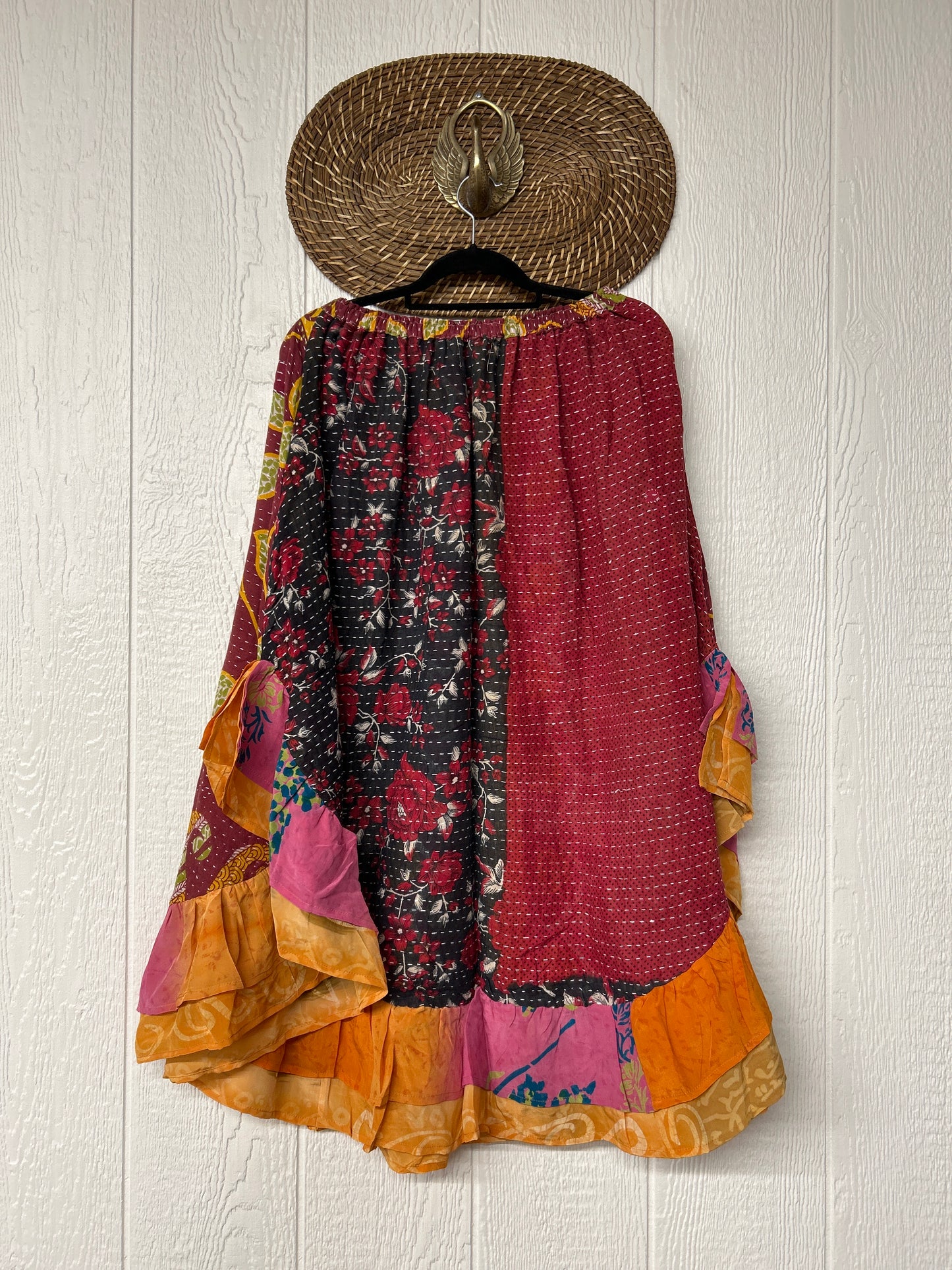 Pareo Kantha Wild Rose Skirt 0426 174