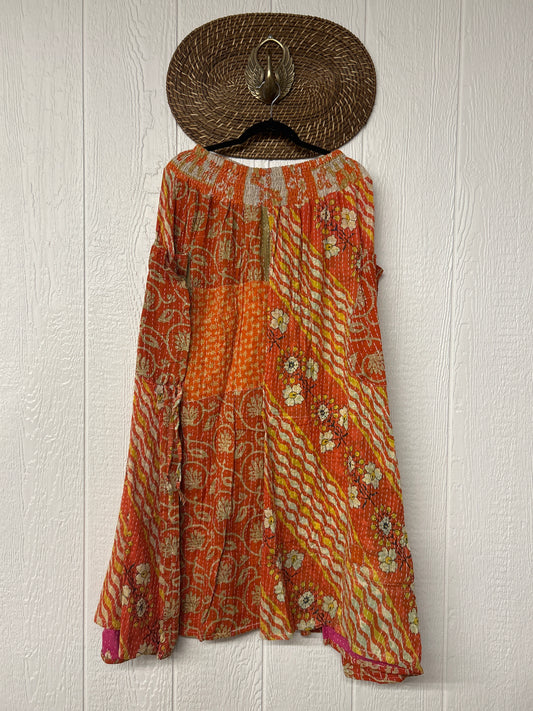 Pareo Kantha Butterfly Cargo Skirt 0426 036