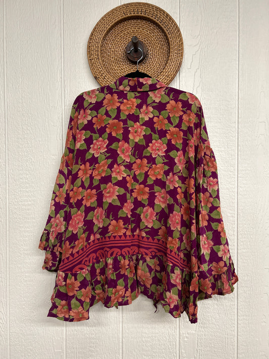 Crepe Sari Wild Rose Top 1225 083