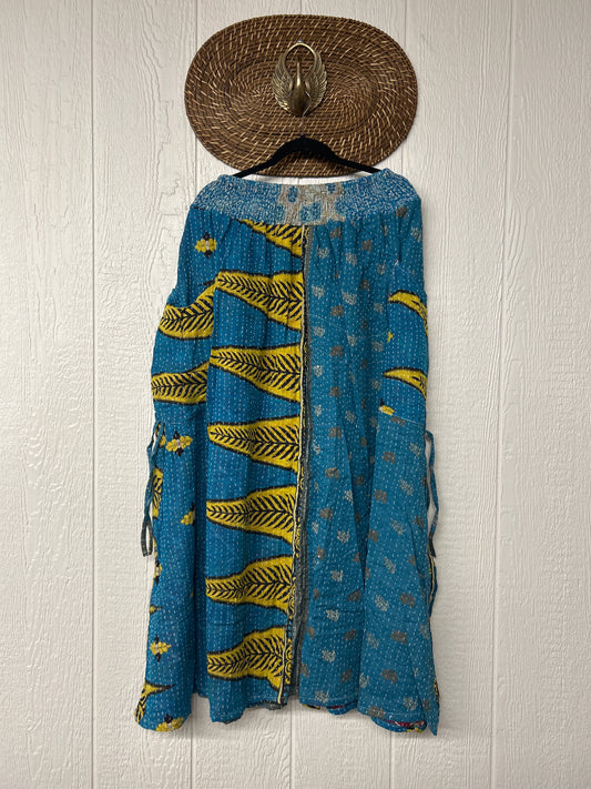 Pareo Kantha Butterfly Cargo Skirt 0426 087