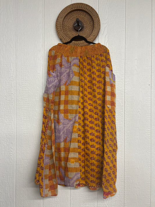Pareo Kantha Butterfly Cargo Skirt 0426 270