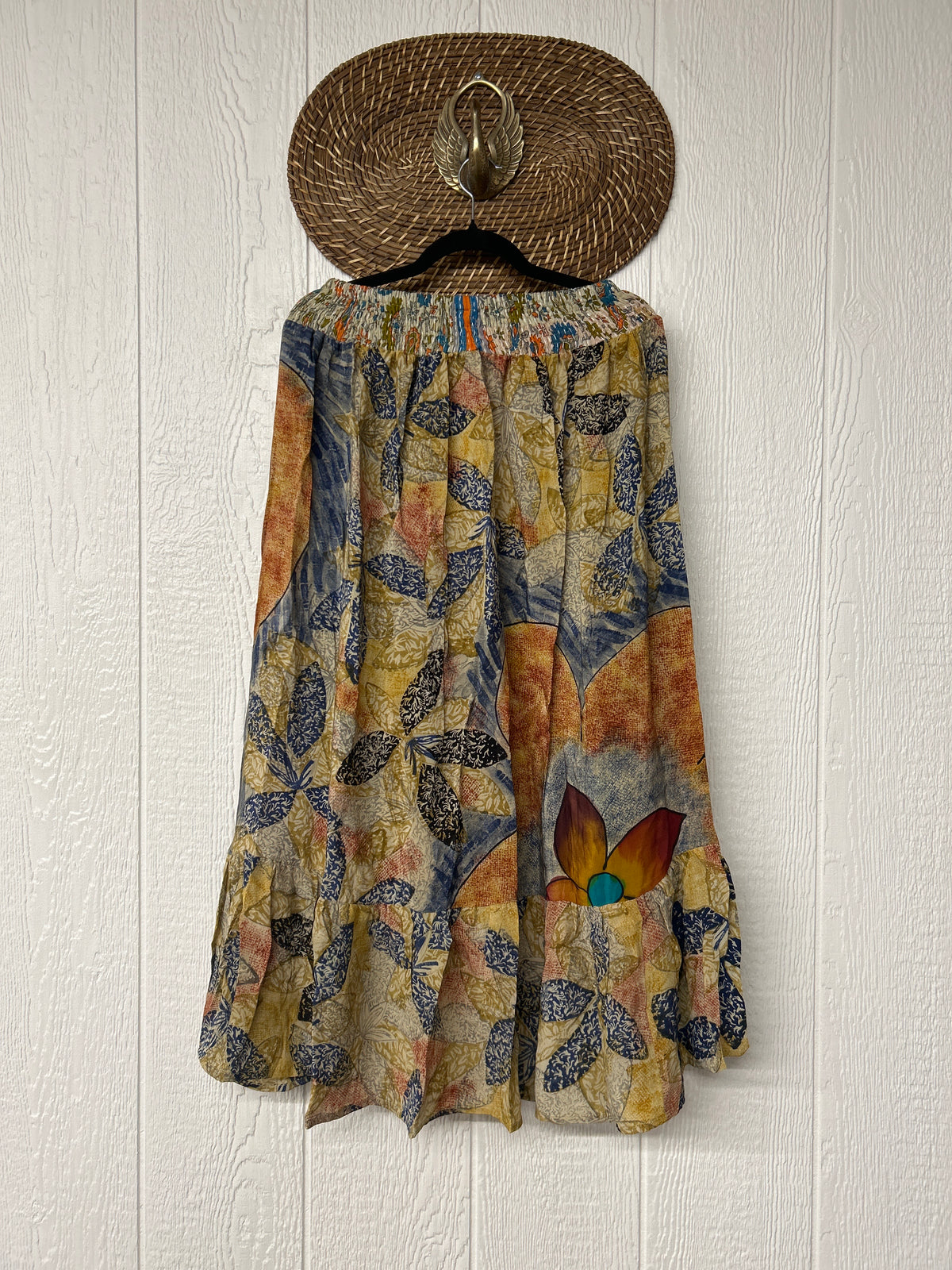 Crepe Sari Dahlia Skirt 1026 006
