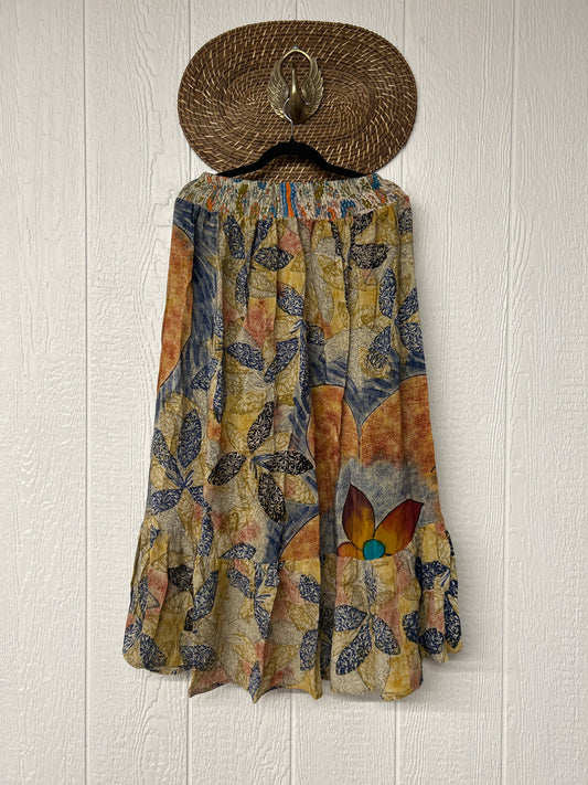 Crepe Sari Dahlia Skirt 1026 006