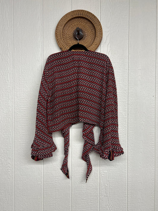 Crepe Sari Zeppelin Crop Shrug 0426 083