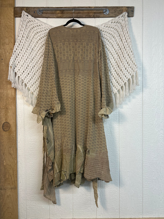 Crepe Sari Flourish Wrap Dress 0426 222