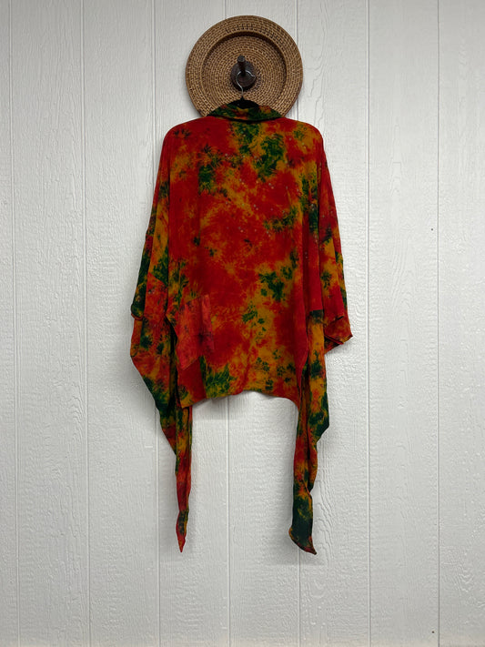 Crepe Sari Summer Nirvana Button Down 0626 235